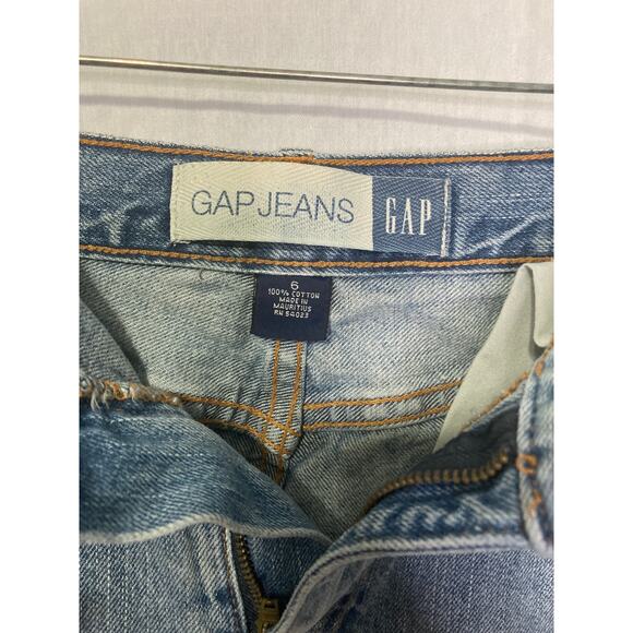 Gap Size 6 Light Wash Denim Midi Skirt with a Front Slit - Picture 3 of 8